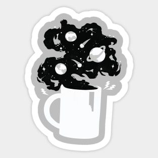 Galaxy Coffee - Black Sticker